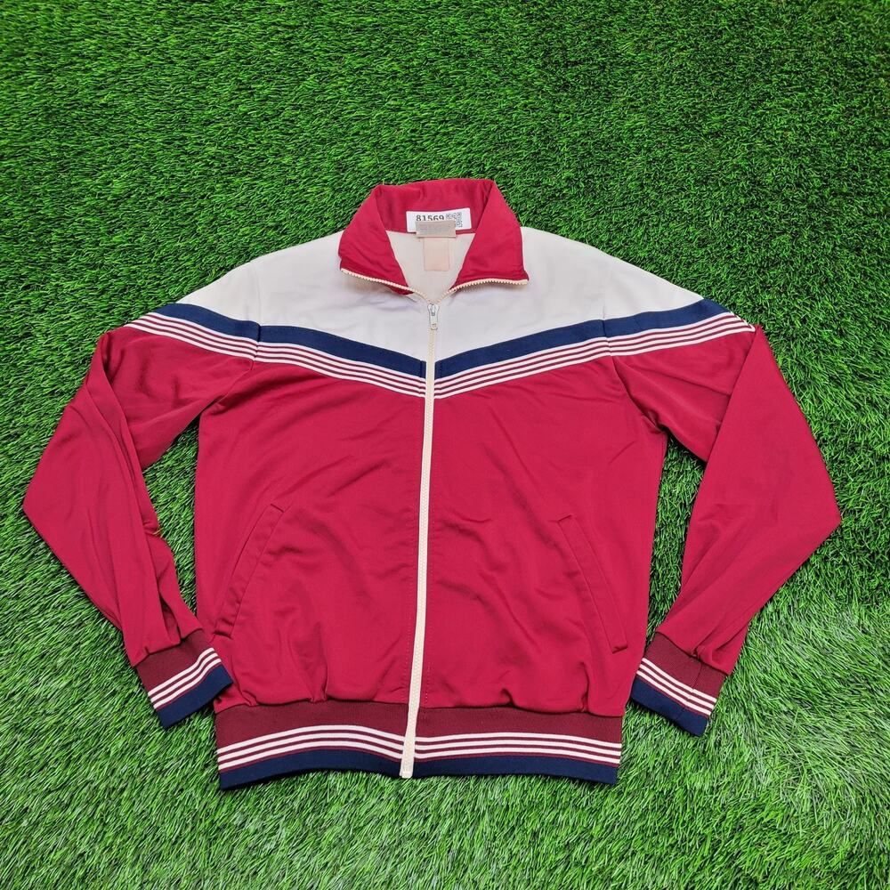 Vintage 80s Footlocker Track Jacket Womens Medium 19x24 Red